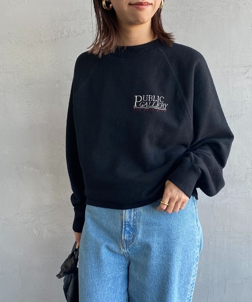 THE SHINZONE（ザ　シンゾーン）の「[THE SHINZONE/ザ シンゾーン] PUBLIC GALLERY ロゴ刺繍スウェット（スウェット・レディース・ホワイト/ブラック・0）」の4枚目の写真