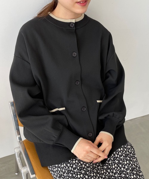 LOWRYS FARM（ローリーズファーム）の「スポンディッシュクルーカーディガン  185899（カーディガン/ボレロ・レディース・イエロー/ホワイト/ピンク/グリーン/ブラック×ホワイト/ホワイト×ブラック/ブルー/ネイビー系/イエロー系その他/ブラック/パープル・SHORT/TALL）」の18枚目の写真