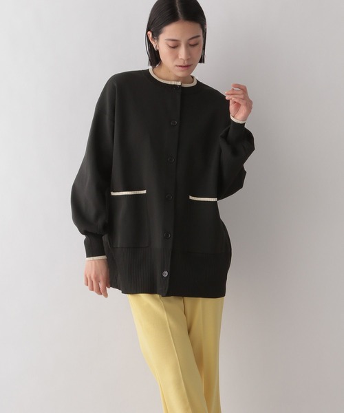 LOWRYS FARM（ローリーズファーム）の「スポンディッシュクルーカーディガン  185899（カーディガン/ボレロ・レディース・イエロー/ホワイト/ピンク/グリーン/ブラック×ホワイト/ホワイト×ブラック/ブルー/ネイビー系/イエロー系その他/ブラック/パープル・SHORT/TALL）」の21枚目の写真