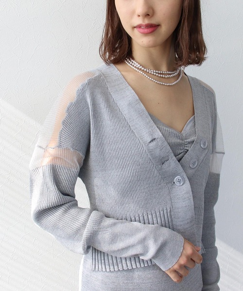 She's Closet キャミソール グリッターラメスパンコールショート