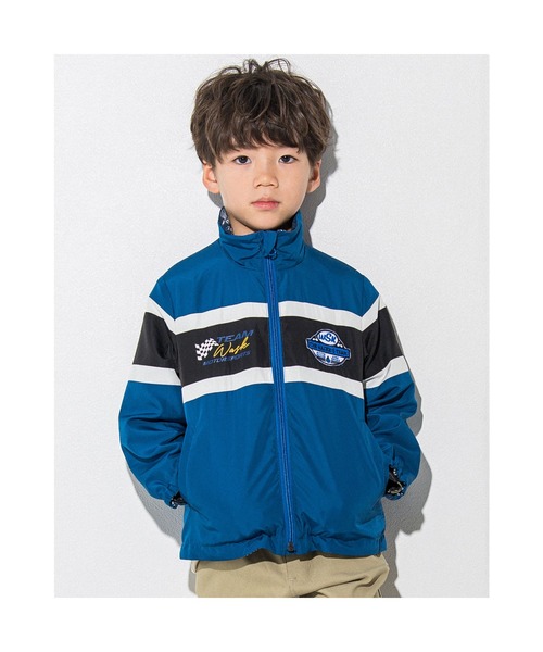 WASK（ワスク）の「WASK/ロゴ柄リバーシブルタフタレーシングジャケット(100~160cm)（その他アウター・キッズ・ブルー/ブラック・160/120/130/150/110/140/100）」の2枚目の写真
