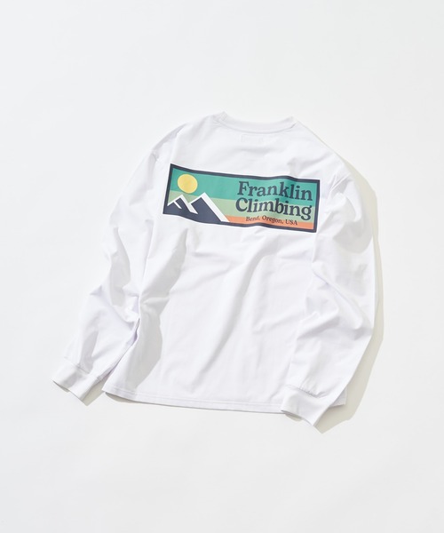 Franklin Climbing（フランクリンクライミング）の「【Franklin Climbing】【水陸両用】バックロゴプリントフレックステックロングスリーブTEE（Tシャツ/カットソー・メンズ・ホワイト/バイオレット/イエロー/サックスブルー/ブラック/パープル/ブルー・SMALL/MEDIUM/LARGE/X-LARGE）」の12枚目の写真