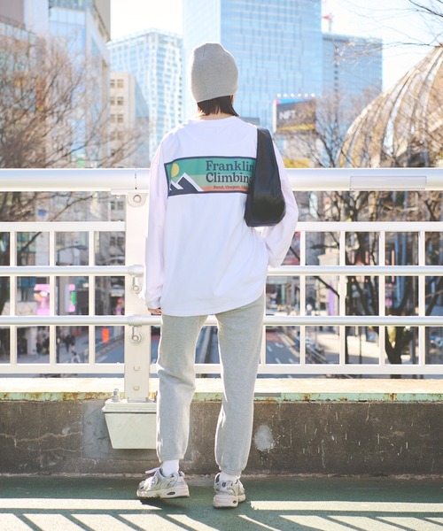 Franklin Climbing（フランクリンクライミング）の「【Franklin Climbing】【水陸両用】バックロゴプリントフレックステックロングスリーブTEE（Tシャツ/カットソー・メンズ・ホワイト/バイオレット/イエロー/サックスブルー/ブラック/パープル/ブルー・SMALL/MEDIUM/LARGE/X-LARGE）」の20枚目の写真