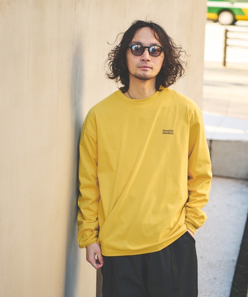 Franklin Climbing（フランクリンクライミング）の「【Franklin Climbing】【水陸両用】バックロゴプリントフレックステックロングスリーブTEE（Tシャツ/カットソー・メンズ・ホワイト/バイオレット/イエロー/サックスブルー/ブラック/パープル/ブルー・SMALL/MEDIUM/LARGE/X-LARGE）」の15枚目の写真
