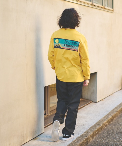 Franklin Climbing（フランクリンクライミング）の「【Franklin Climbing】【水陸両用】バックロゴプリントフレックステックロングスリーブTEE（Tシャツ/カットソー・メンズ・ホワイト/バイオレット/イエロー/サックスブルー/ブラック/パープル/ブルー・SMALL/MEDIUM/LARGE/X-LARGE）」の16枚目の写真