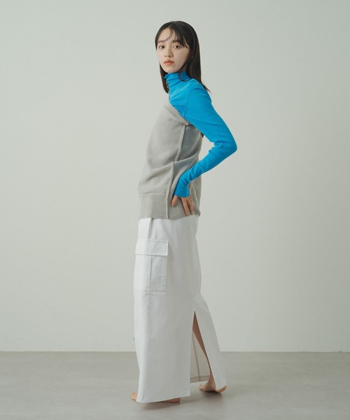 earthy(アーシー)の「【earthy_】タイトロングスカート(スカート・レディース・ホワイト/ブラック/カーキ・SMALL/MEDIUM)」の16枚目の写真