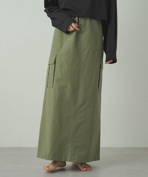 earthy(アーシー)の「【earthy_】タイトロングスカート(スカート・レディース・ホワイト/ブラック/カーキ・SMALL/MEDIUM)」の20枚目の写真