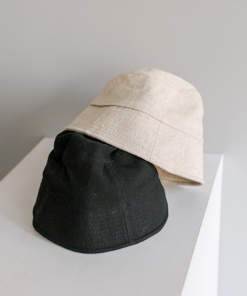 mystic（ミスティック）の「リネンバケットハット（ハット・レディース・ブラック/アイボリー・FREE）」の5枚目の写真