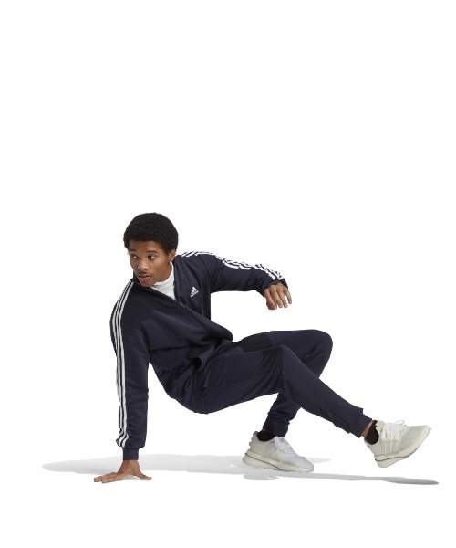 adidas（アディダス）の「アディダス adidas M 3S FT トラックスーツ（ジャージ・メンズ・ブラック/ネイビー・L/S/M/3L/LL）」の15枚目の写真
