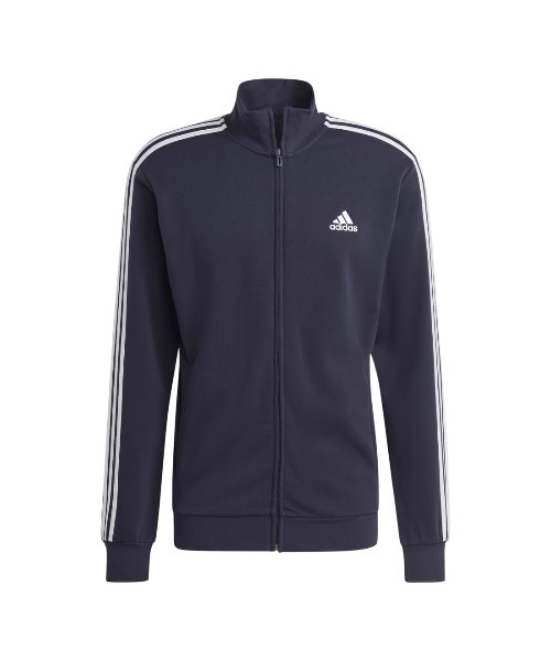 adidas（アディダス）の「アディダス adidas M 3S FT トラックスーツ（ジャージ・メンズ・ブラック/ネイビー・L/S/M/3L/LL）」の4枚目の写真