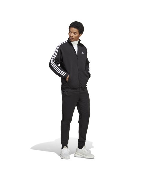 adidas（アディダス）の「アディダス adidas M 3S FT トラックスーツ（ジャージ・メンズ・ブラック/ネイビー・L/S/M/3L/LL）」の8枚目の写真