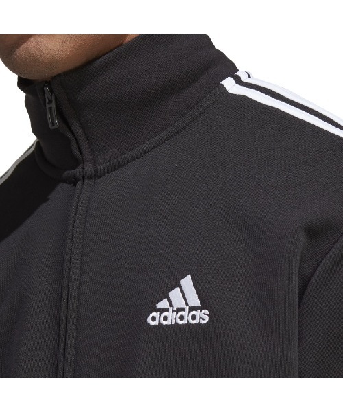 adidas（アディダス）の「アディダス adidas M 3S FT トラックスーツ（ジャージ・メンズ・ブラック/ネイビー・L/S/M/3L/LL）」の9枚目の写真