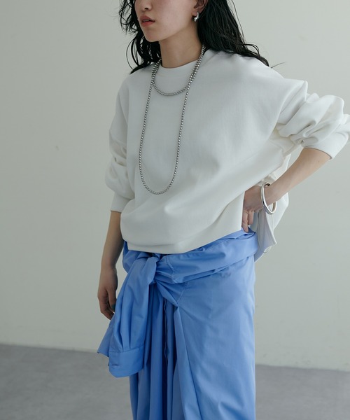 LARUTA(ラルータ)の「【LARUTA】ダンボールニットデザインプルオーバー(スウェット・レディース・オフホワイト/ブラック/ベージュ・FREE)」の3枚目の写真