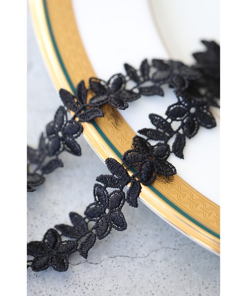 cawaii（カワイイ）の「（黒）繋がり合うリンクフラワーチョーカー（チョーカー・レディース・ブラック・FREE）」の2枚目の写真