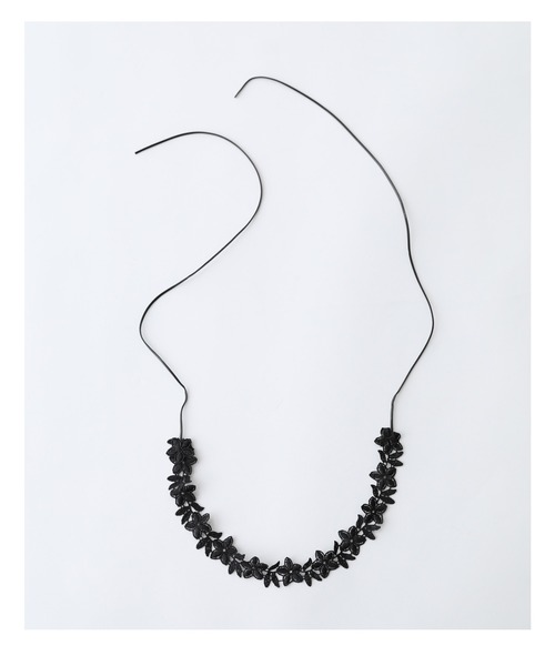 cawaii（カワイイ）の「（黒）繋がり合うリンクフラワーチョーカー（チョーカー・レディース・ブラック・FREE）」の4枚目の写真