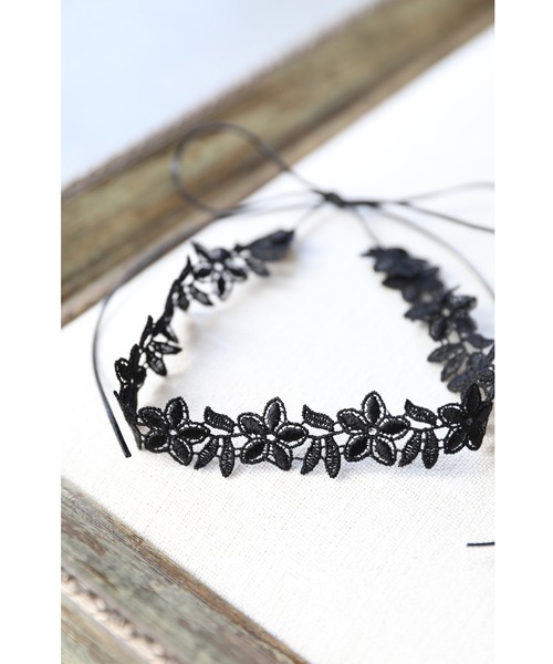 cawaii（カワイイ）の「（黒）繋がり合うリンクフラワーチョーカー（チョーカー・レディース・ブラック・FREE）」の7枚目の写真