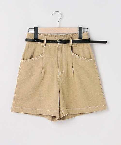 LOVETOXIC（ラブトキシック）の「ベルトつきタックショートパンツ（その他パンツ・キッズ・ベージュ/オフホワイト/ブルー/グレー・S/L/SS/M）」の18枚目の写真