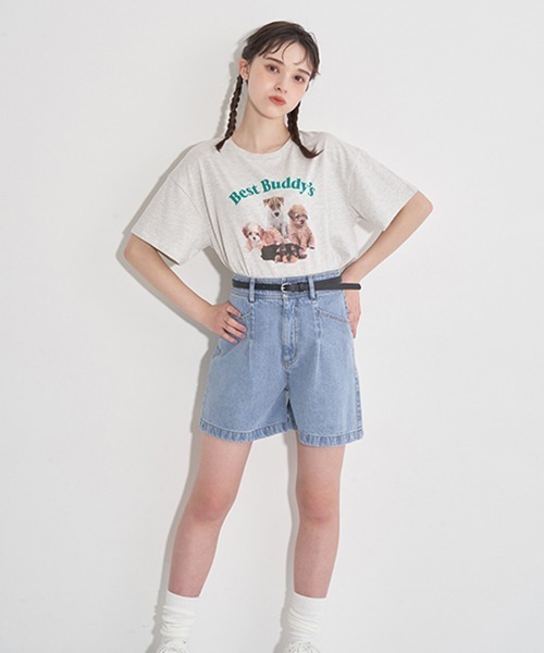 LOVETOXIC（ラブトキシック）の「ベルトつきタックショートパンツ（その他パンツ・キッズ・ベージュ/オフホワイト/ブルー/グレー・S/L/SS/M）」の19枚目の写真