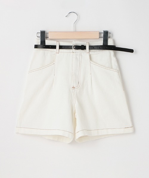 Ozz Ccroce ベルトつきショートパンツ セール】ベルトつきタックショートパンツ（その他パンツ