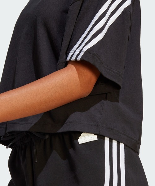 adidas(アディダス)の「フューチャーアイコン スリーストライプス 半袖Tシャツ / アディダス adidas(Tシャツ/カットソー・レディース・ブラック/ホワイト/グレー・MEDIUM/SMALL/X-LARGE/LARGE/XX-LARGE)」の15枚目の写真