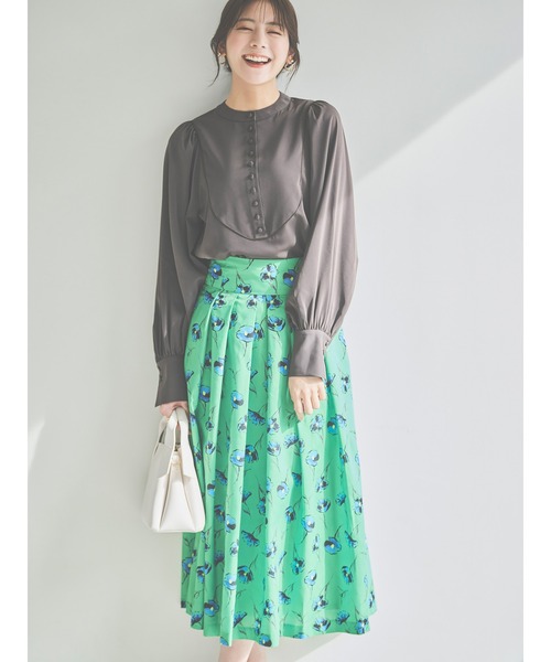 Te chichi（テチチ）の「【貴島明日香コラボ】ボリュームスリーブブザムブラウス（シャツ/ブラウス・レディース・チャコール/ブラック/オフホワイト/グリーン・ﾌﾘ-）」の5枚目の写真