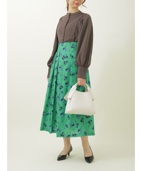 Te chichi（テチチ）の「【貴島明日香コラボ】ボリュームスリーブブザムブラウス（シャツ/ブラウス・レディース・チャコール/ブラック/オフホワイト/グリーン・ﾌﾘ-）」の16枚目の写真