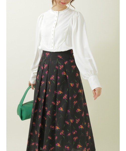 Te chichi（テチチ）の「【貴島明日香コラボ】ボリュームスリーブブザムブラウス（シャツ/ブラウス・レディース・チャコール/ブラック/オフホワイト/グリーン・ﾌﾘ-）」の21枚目の写真