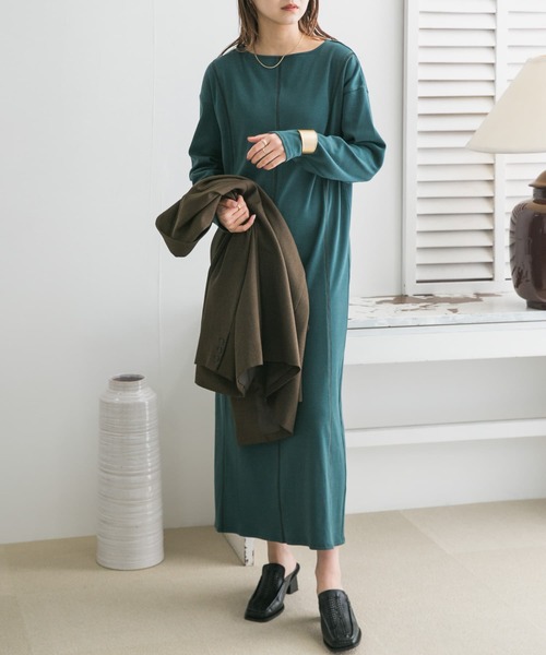 KBF（ケイビーエフ）の「ボーダーステッチカットワンピース