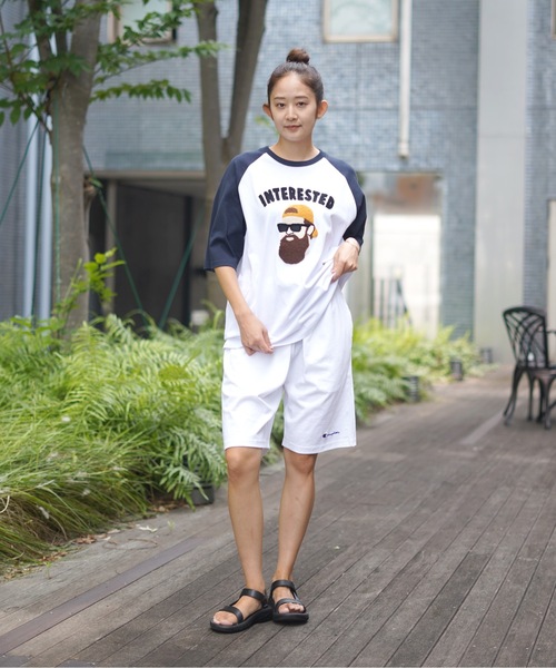 Champion（チャンピオン）の「【CHAMPION/チャンピオン】天竺ショートパンツ 　ＵＳＡコットン100％　ショーツ　サスティナブル　ワンポイントブランドロゴ刺繍（その他パンツ・メンズ・ホワイト/チャコールグレー/ブラック/ベージュ/ネイビー/杢グレー・MEDIUM/LARGE/X-LARGE/SMALL）」の18枚目の写真