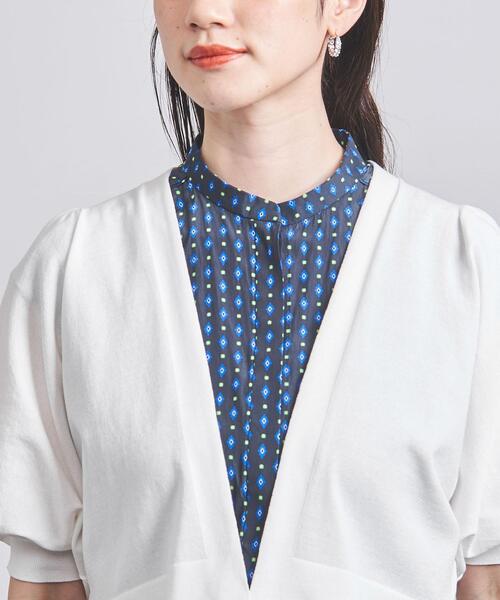 UNITED ARROWS(ユナイテッドアローズ)の「パフスリーブ ショートカーディガン(カーディガン/ボレロ・レディース・オフホワイト/ブラック/ダークグレー・FREE)」の7枚目の写真