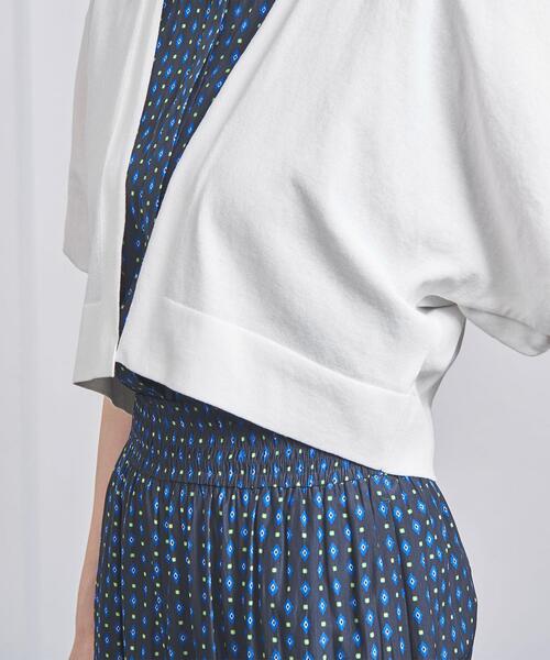 UNITED ARROWS(ユナイテッドアローズ)の「パフスリーブ ショートカーディガン(カーディガン/ボレロ・レディース・オフホワイト/ブラック/ダークグレー・FREE)」の9枚目の写真