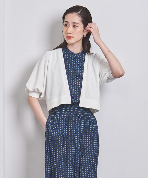 UNITED ARROWS(ユナイテッドアローズ)の「パフスリーブ ショートカーディガン(カーディガン/ボレロ・レディース・オフホワイト/ブラック/ダークグレー・FREE)」の12枚目の写真