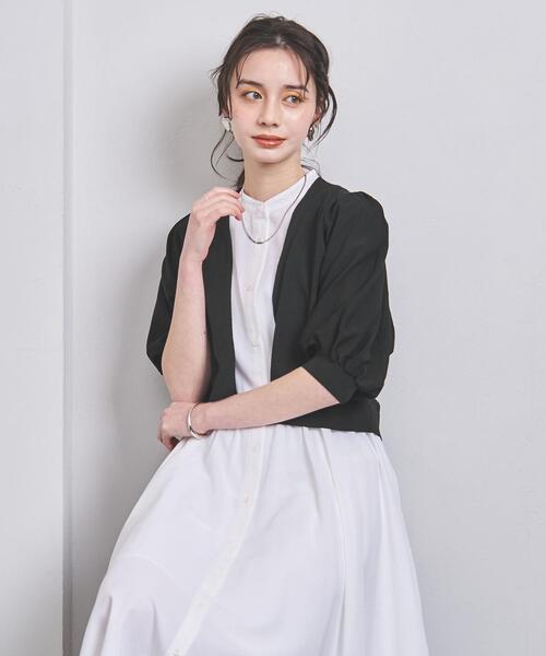 UNITED ARROWS(ユナイテッドアローズ)の「パフスリーブ ショートカーディガン(カーディガン/ボレロ・レディース・オフホワイト/ブラック/ダークグレー・FREE)」の17枚目の写真
