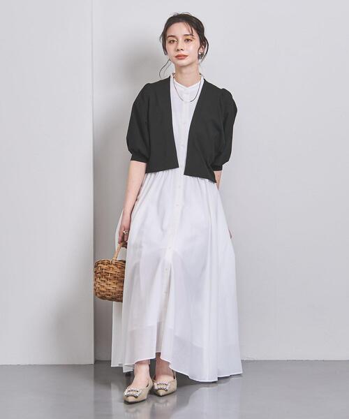 UNITED ARROWS(ユナイテッドアローズ)の「パフスリーブ ショートカーディガン(カーディガン/ボレロ・レディース・オフホワイト/ブラック/ダークグレー・FREE)」の19枚目の写真