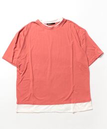 【Bz】【LAnGe】フェイクレイヤードルーズシルエットTシャツ  韓国ファッション 韓国系
