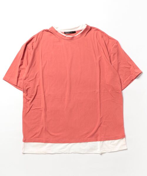 B.I.D.(ビーアイディー)の「【Bz】【LAnGe】フェイクレイヤードルーズシルエットTシャツ 韓国ファッション 韓国系(Tシャツ/カットソー・レディース・ブラック/ホワイト/ブラウン/ネイビー/レッド系その他・X-LARGE/MEDIUM/LARGE)」の5枚目の写真