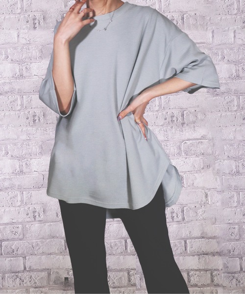 UNDERWRAPS(アンダーラップス)の「ワッフルラウンドT(M3)(Tシャツ/カットソー・レディース・ブラック/ベージュ/オートミール/ホワイト/グリーン・LARGE/MEDIUM)」の5枚目の写真