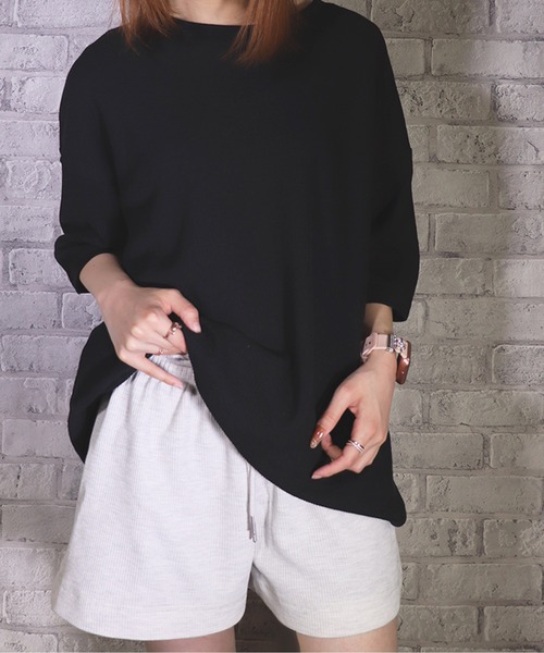UNDERWRAPS(アンダーラップス)の「ワッフルラウンドT(M3)(Tシャツ/カットソー・レディース・ブラック/ベージュ/オートミール/ホワイト/グリーン・LARGE/MEDIUM)」の2枚目の写真