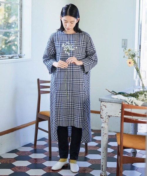 【新品未使用】グランジ チェックワンピース セール】サニークラウズ 段差のあるチェックワンピース