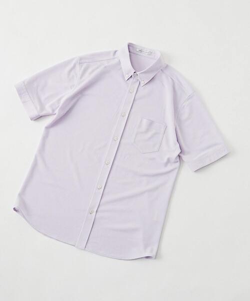 MEN'S MELROSE（メンズメルローズ）の「【WEB限定】リネンライクカノコボタンダウンカラーシャツ（シャツ/ブラウス・メンズ・ブルー/ピンク/ライラック/ネイビー・5/2/4/3）」の3枚目の写真