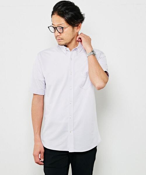 MEN'S MELROSE（メンズメルローズ）の「【WEB限定】リネンライクカノコボタンダウンカラーシャツ（シャツ/ブラウス・メンズ・ブルー/ピンク/ライラック/ネイビー・5/2/4/3）」の5枚目の写真
