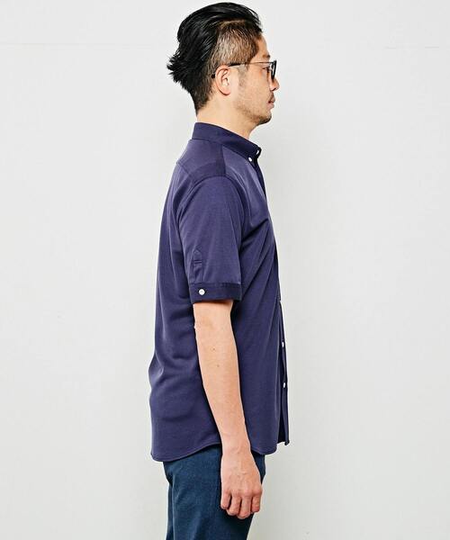MEN'S MELROSE（メンズメルローズ）の「【WEB限定】リネンライクカノコボタンダウンカラーシャツ（シャツ/ブラウス・メンズ・ブルー/ピンク/ライラック/ネイビー・5/2/4/3）」の12枚目の写真