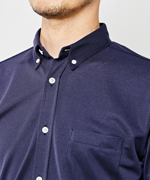 MEN'S MELROSE（メンズメルローズ）の「【WEB限定】リネンライクカノコボタンダウンカラーシャツ（シャツ/ブラウス・メンズ・ブルー/ピンク/ライラック/ネイビー・5/2/4/3）」の13枚目の写真