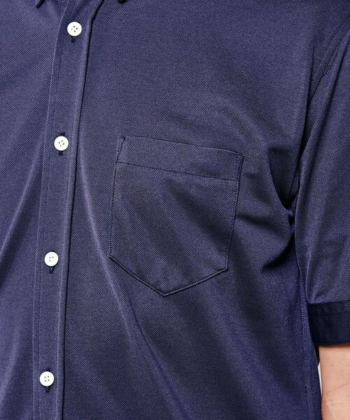 MEN'S MELROSE（メンズメルローズ）の「【WEB限定】リネンライクカノコボタンダウンカラーシャツ（シャツ/ブラウス・メンズ・ブルー/ピンク/ライラック/ネイビー・5/2/4/3）」の14枚目の写真