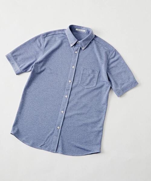 MEN'S MELROSE（メンズメルローズ）の「【WEB限定】リネンライクカノコボタンダウンカラーシャツ（シャツ/ブラウス・メンズ・ブルー/ピンク/ライラック/ネイビー・5/2/4/3）」の19枚目の写真