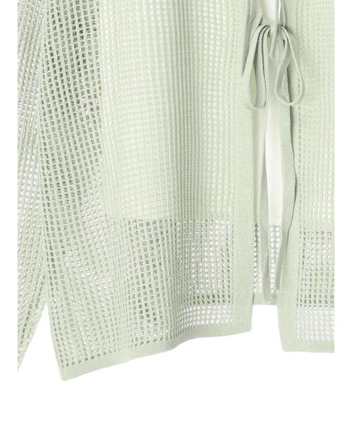Green　Parks（グリーンパークス）の「SET2点 透かしカーデ+キャミソール（カーディガン/ボレロ・レディース・グリーン/ピンク・FREE）」の17枚目の写真