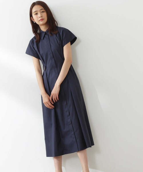 N.(N. Natural Beauty Basic)(エヌエヌナチュラルビューティーベーシック)の「◆サイドボタンベルトシャツワンピース(ワンピース・レディース・ネイビー/オフホワイト/ブルー・SMALL/MEDIUM)」の19枚目の写真