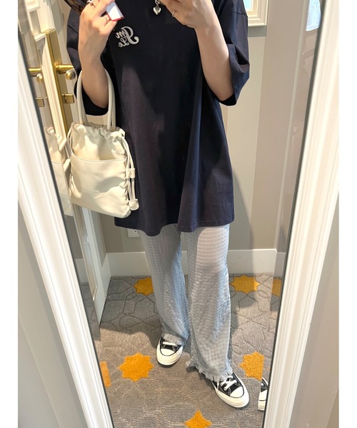 JUMELLE(ジュメロ)の「シアーチェックパンツ(その他パンツ・レディース・ピンク/ブルー・S/M)」の4枚目の写真