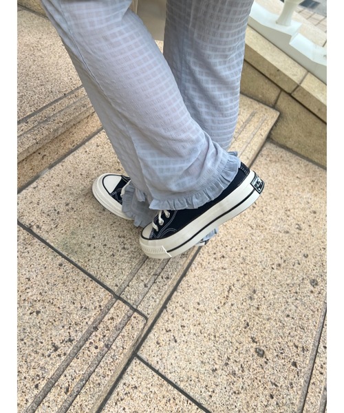 JUMELLE(ジュメロ)の「シアーチェックパンツ(その他パンツ・レディース・ピンク/ブルー・S/M)」の13枚目の写真