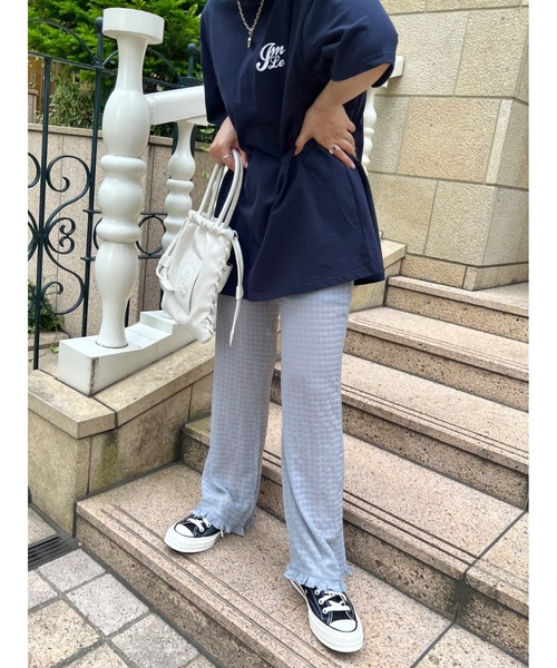 JUMELLE(ジュメロ)の「シアーチェックパンツ(その他パンツ・レディース・ピンク/ブルー・S/M)」の16枚目の写真